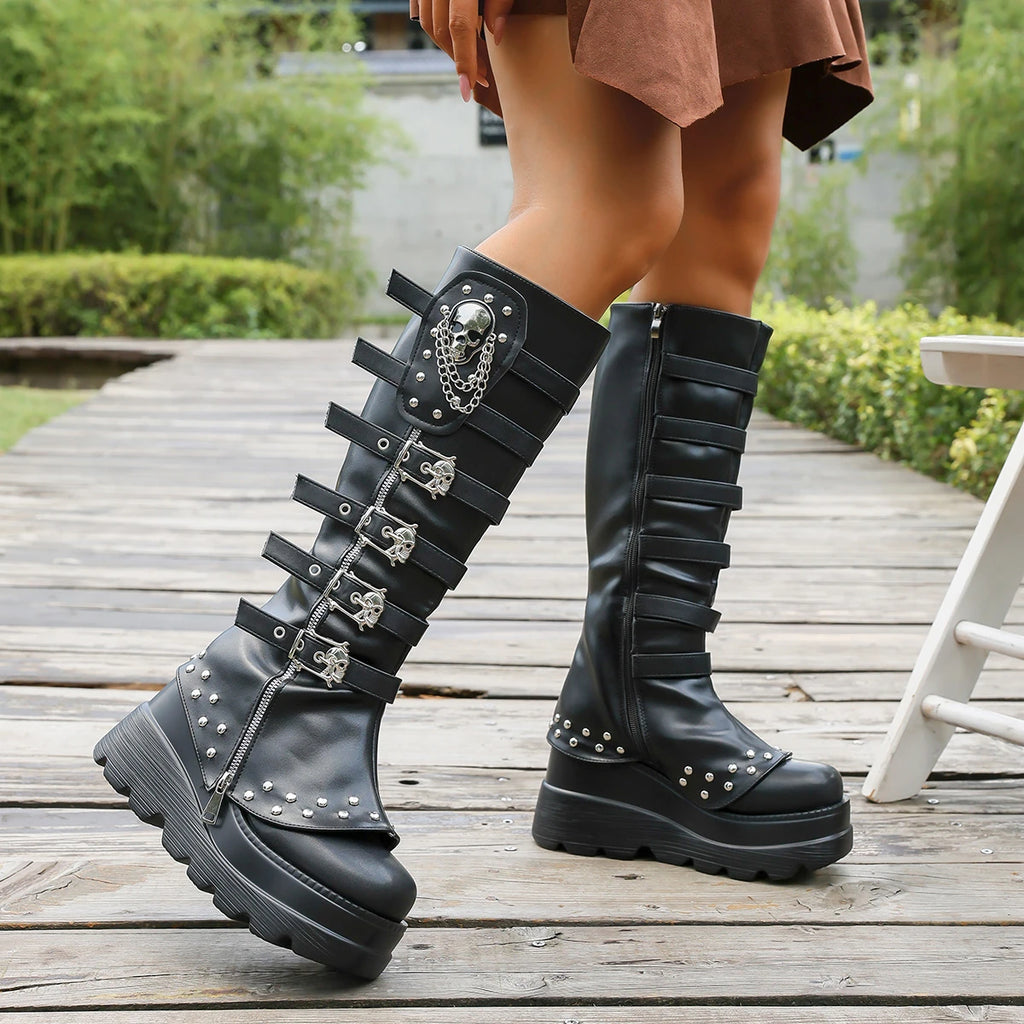 Shadow Stomper Goth Boots