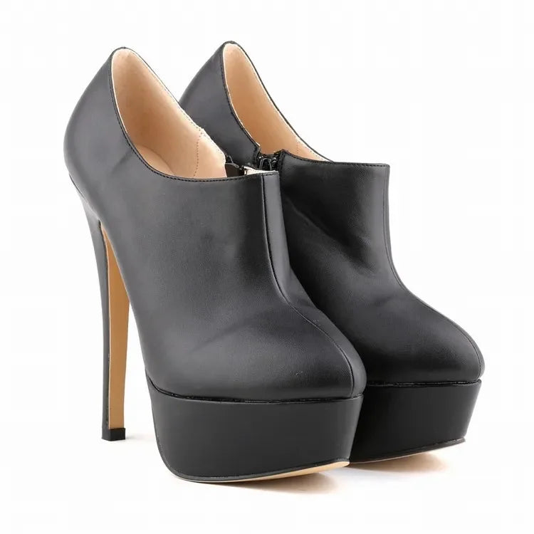 Strut Ankle High Heeled Boot