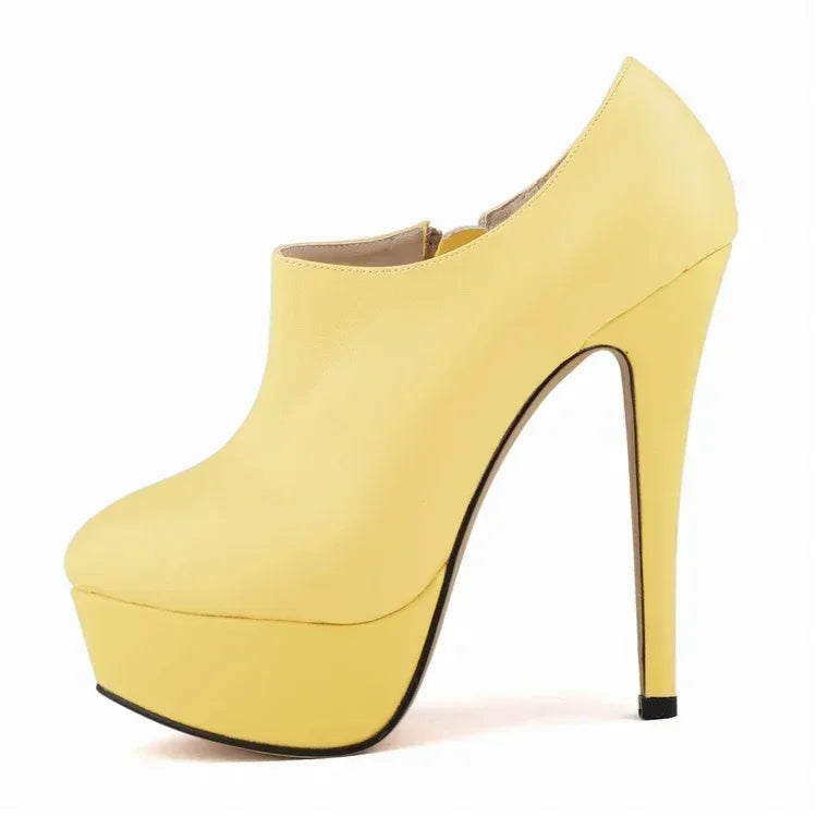 Strut Ankle High Heeled Boot